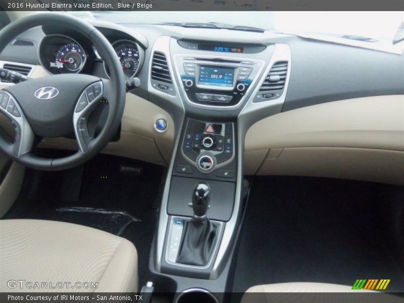 Blue / Beige 2016 Hyundai Elantra Value Edition