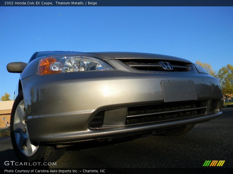 Titanium Metallic / Beige 2002 Honda Civic EX Coupe