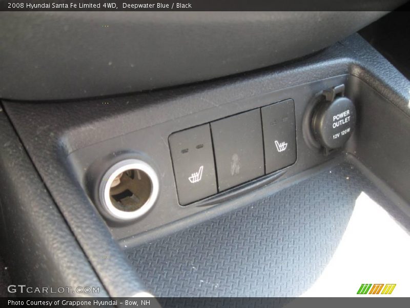 Deepwater Blue / Black 2008 Hyundai Santa Fe Limited 4WD