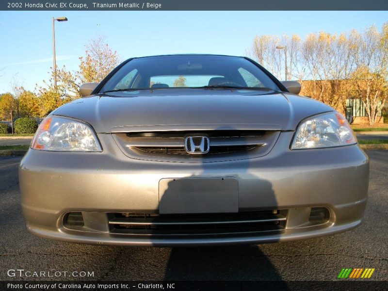 Titanium Metallic / Beige 2002 Honda Civic EX Coupe