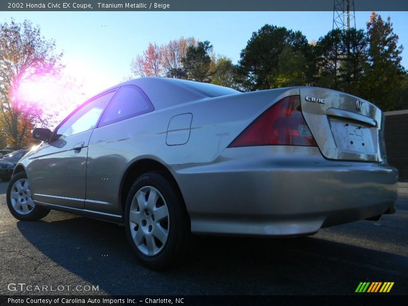 Titanium Metallic / Beige 2002 Honda Civic EX Coupe
