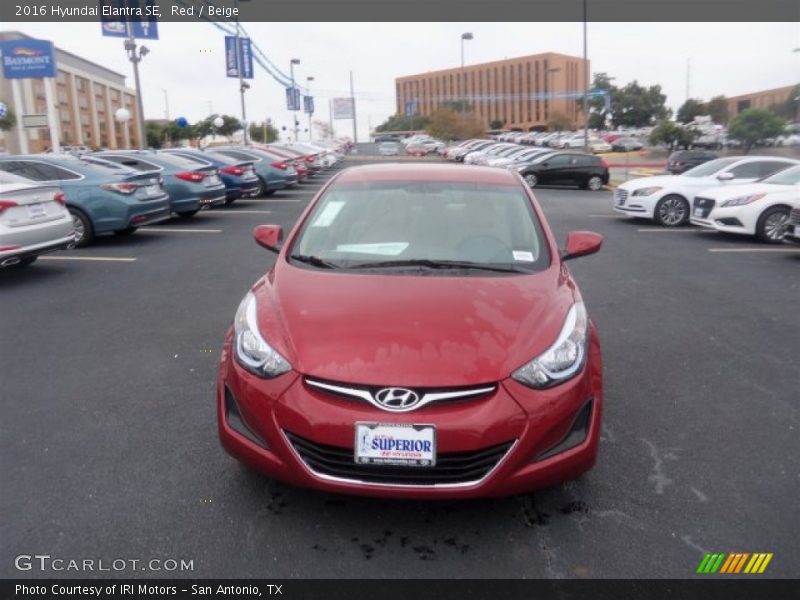 Red / Beige 2016 Hyundai Elantra SE