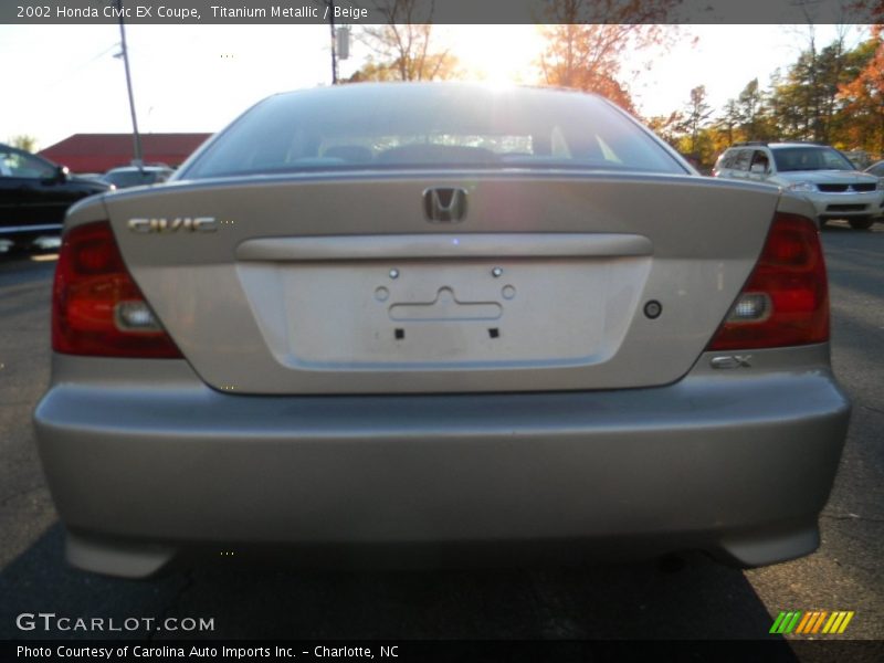 Titanium Metallic / Beige 2002 Honda Civic EX Coupe