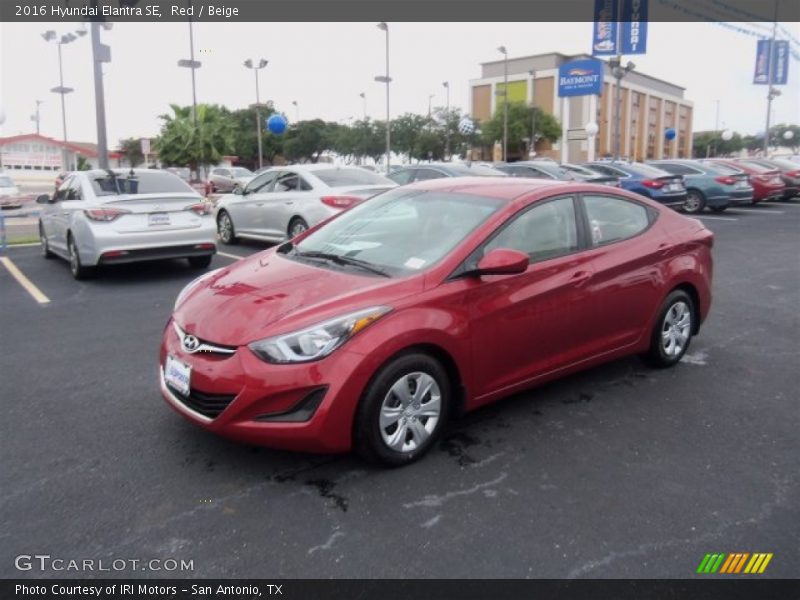 Red / Beige 2016 Hyundai Elantra SE