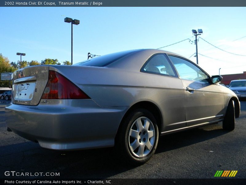 Titanium Metallic / Beige 2002 Honda Civic EX Coupe
