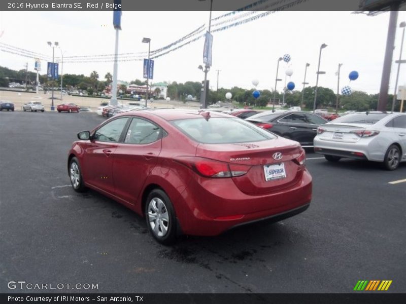 Red / Beige 2016 Hyundai Elantra SE