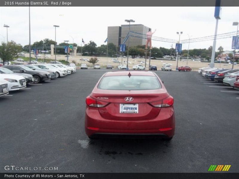 Red / Beige 2016 Hyundai Elantra SE