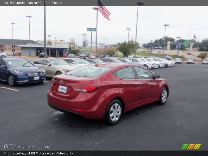 Red / Beige 2016 Hyundai Elantra SE