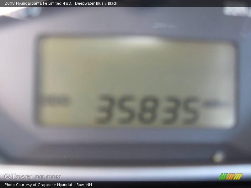 Deepwater Blue / Black 2008 Hyundai Santa Fe Limited 4WD