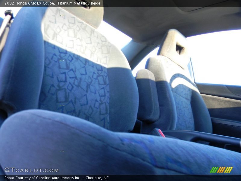 Titanium Metallic / Beige 2002 Honda Civic EX Coupe