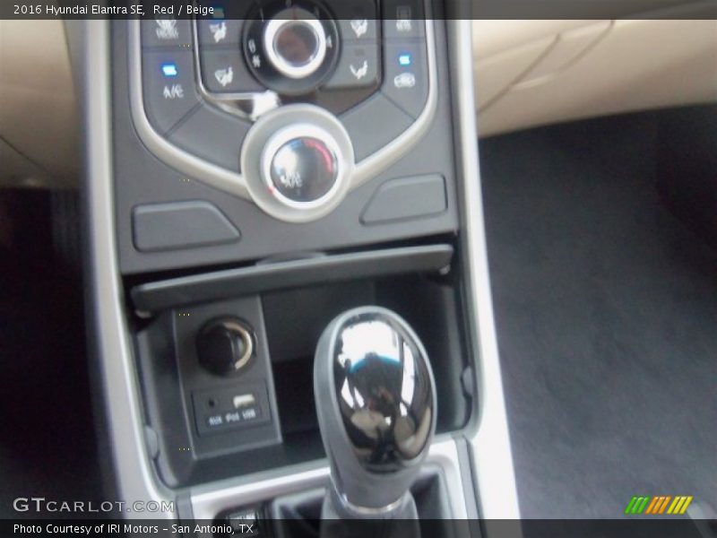 Red / Beige 2016 Hyundai Elantra SE