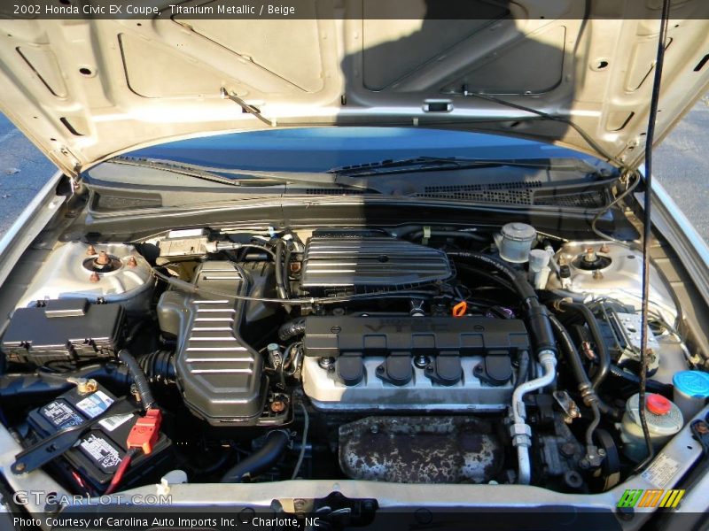 Titanium Metallic / Beige 2002 Honda Civic EX Coupe