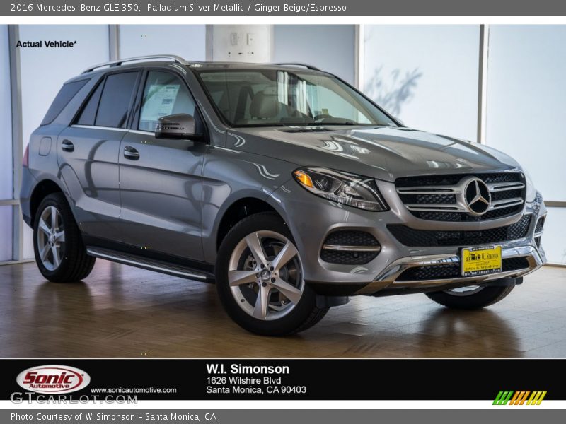 Palladium Silver Metallic / Ginger Beige/Espresso 2016 Mercedes-Benz GLE 350