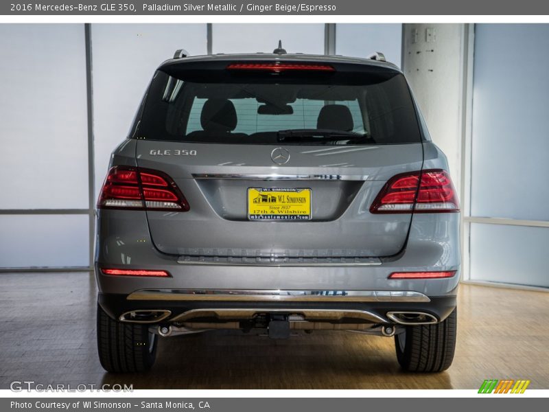 Palladium Silver Metallic / Ginger Beige/Espresso 2016 Mercedes-Benz GLE 350
