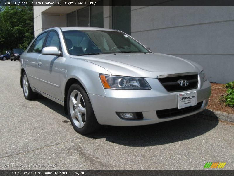 Bright Silver / Gray 2008 Hyundai Sonata Limited V6