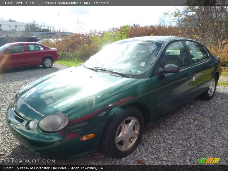 Spruce Green Metallic / Dark Parchment 1999 Ford Taurus SE