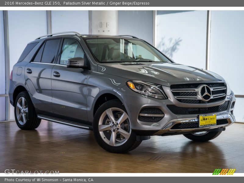 Palladium Silver Metallic / Ginger Beige/Espresso 2016 Mercedes-Benz GLE 350