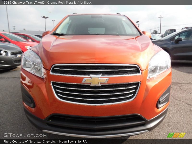 Orange Rock Metallic / Jet Black 2016 Chevrolet Trax LT AWD