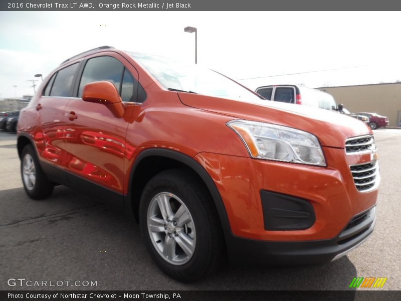 Orange Rock Metallic / Jet Black 2016 Chevrolet Trax LT AWD