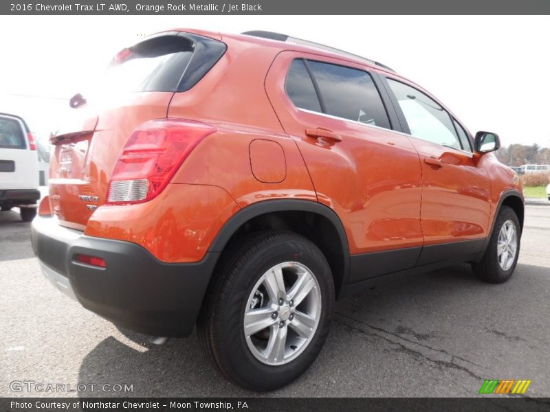 Orange Rock Metallic / Jet Black 2016 Chevrolet Trax LT AWD