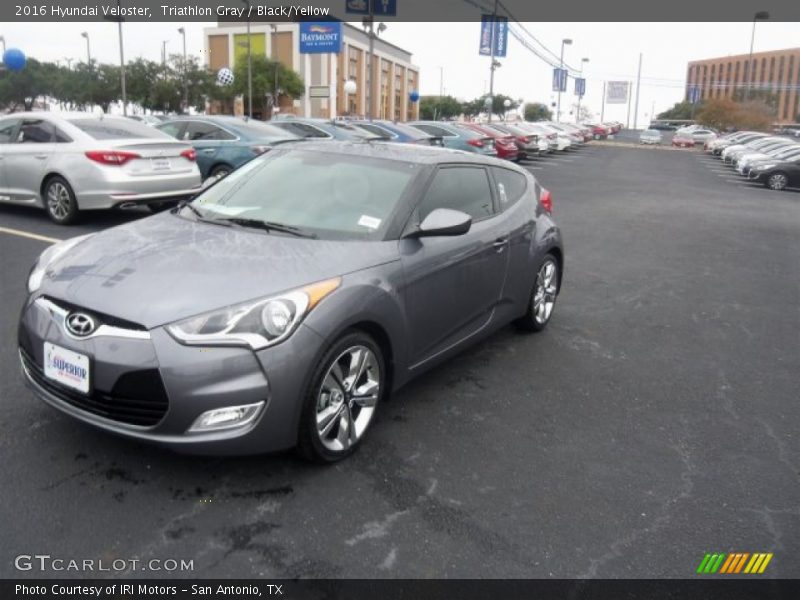 Triathlon Gray / Black/Yellow 2016 Hyundai Veloster