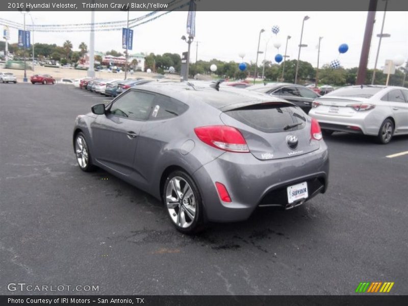 Triathlon Gray / Black/Yellow 2016 Hyundai Veloster