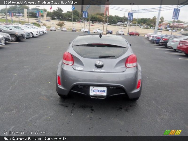 Triathlon Gray / Black/Yellow 2016 Hyundai Veloster