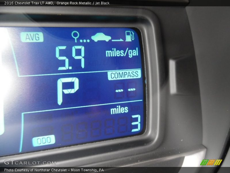 Orange Rock Metallic / Jet Black 2016 Chevrolet Trax LT AWD