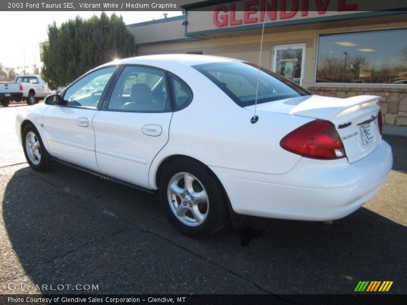 Vibrant White / Medium Graphite 2003 Ford Taurus SES