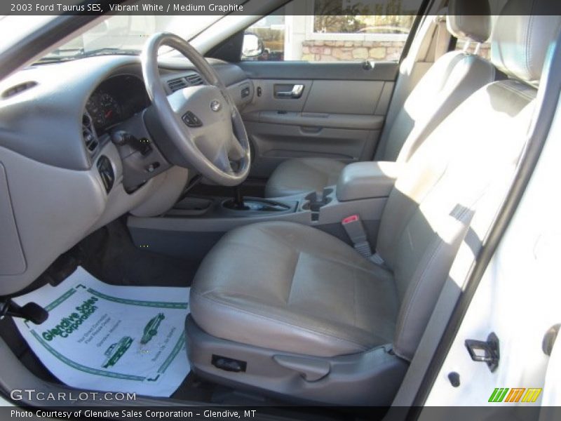 Vibrant White / Medium Graphite 2003 Ford Taurus SES