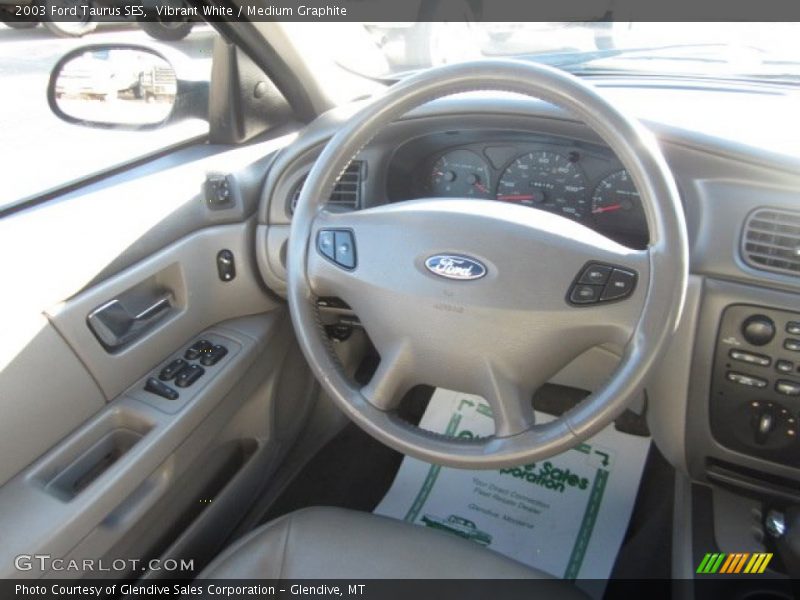 Vibrant White / Medium Graphite 2003 Ford Taurus SES