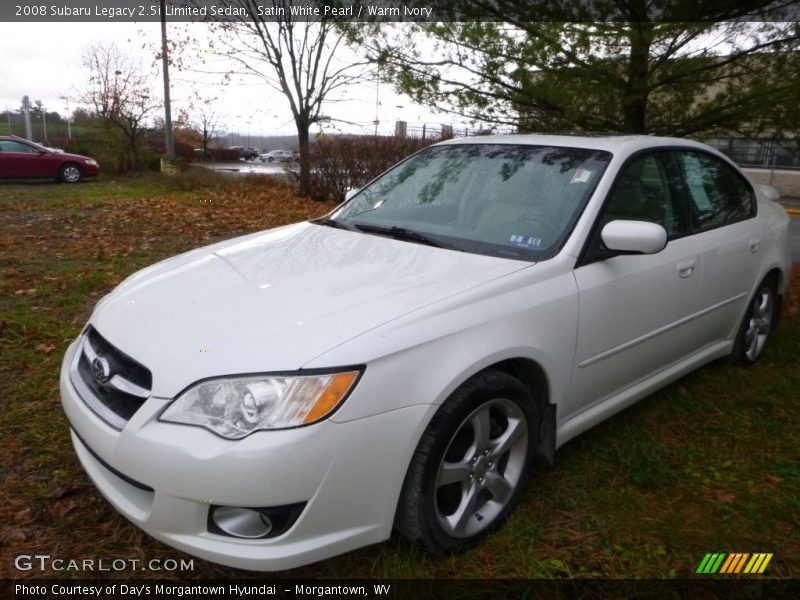Satin White Pearl / Warm Ivory 2008 Subaru Legacy 2.5i Limited Sedan