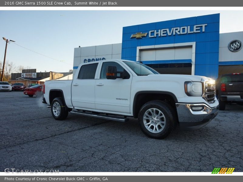 Summit White / Jet Black 2016 GMC Sierra 1500 SLE Crew Cab