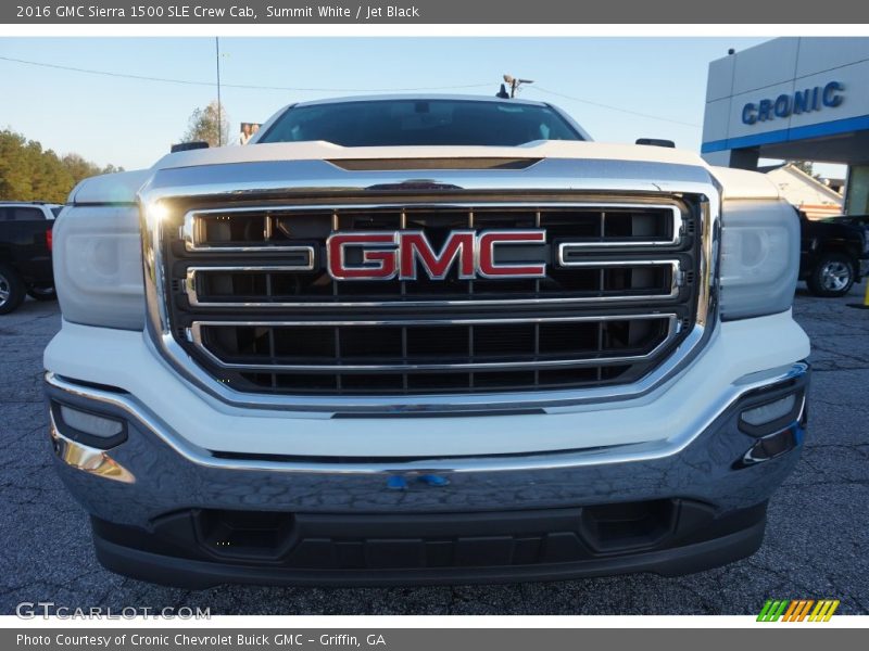 Summit White / Jet Black 2016 GMC Sierra 1500 SLE Crew Cab