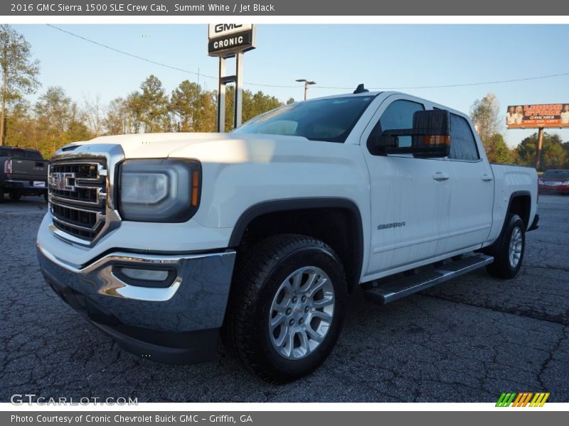 Summit White / Jet Black 2016 GMC Sierra 1500 SLE Crew Cab