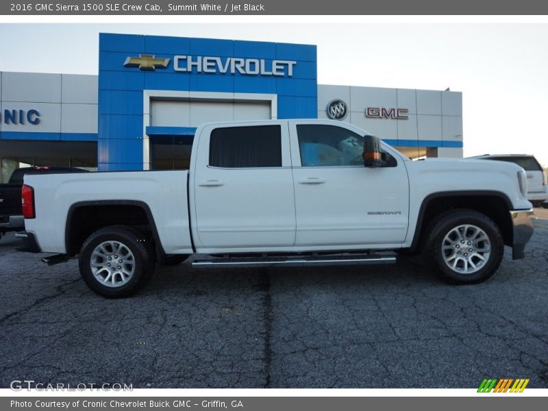 Summit White / Jet Black 2016 GMC Sierra 1500 SLE Crew Cab