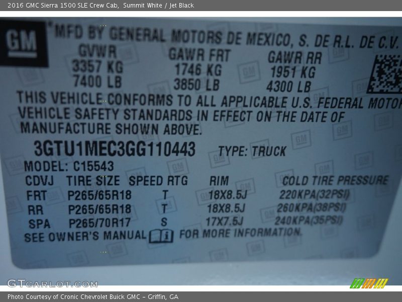 Summit White / Jet Black 2016 GMC Sierra 1500 SLE Crew Cab