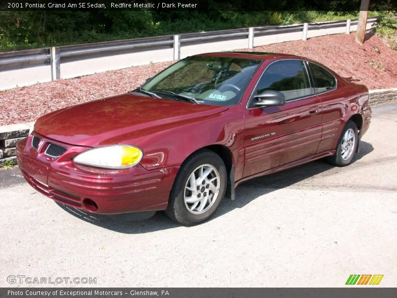 Redfire Metallic / Dark Pewter 2001 Pontiac Grand Am SE Sedan