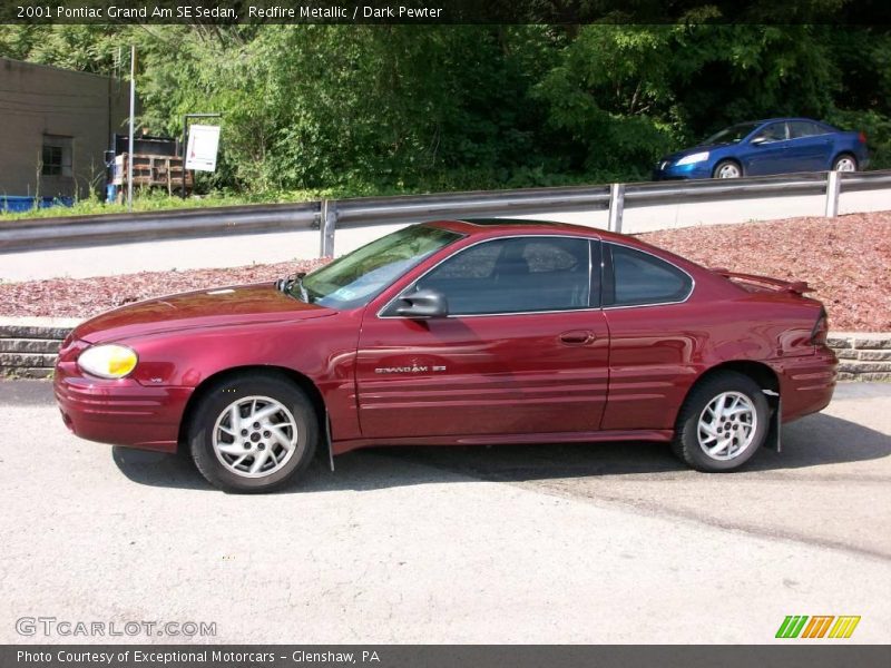 Redfire Metallic / Dark Pewter 2001 Pontiac Grand Am SE Sedan
