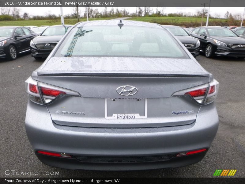 Pewter Gray Metallic / Gray 2016 Hyundai Sonata Hybrid SE