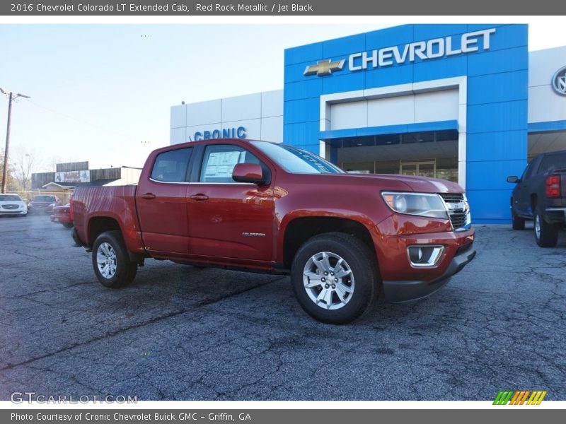Red Rock Metallic / Jet Black 2016 Chevrolet Colorado LT Extended Cab