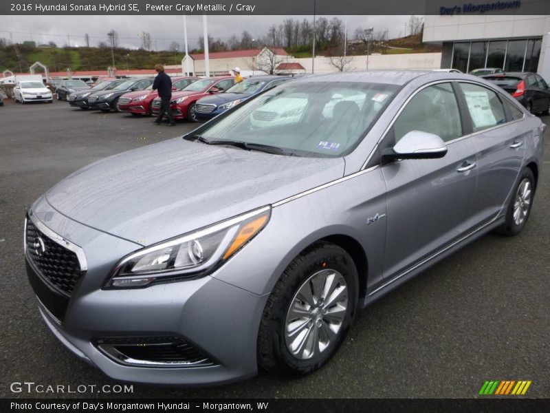 Pewter Gray Metallic / Gray 2016 Hyundai Sonata Hybrid SE