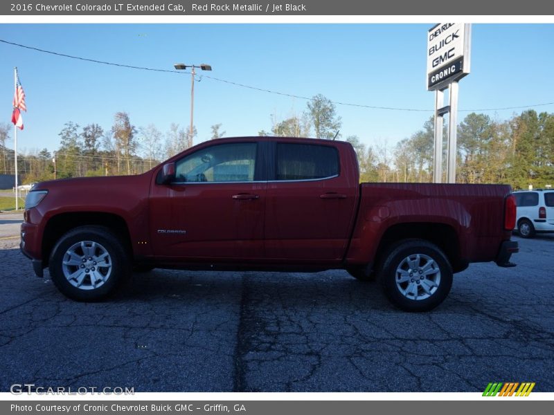 Red Rock Metallic / Jet Black 2016 Chevrolet Colorado LT Extended Cab