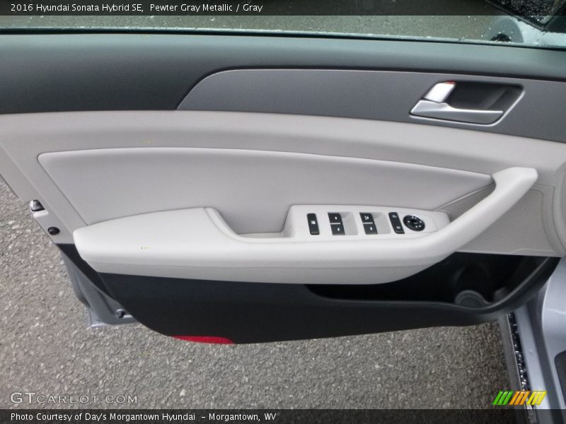 Pewter Gray Metallic / Gray 2016 Hyundai Sonata Hybrid SE