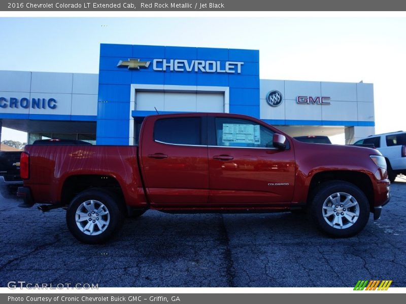 Red Rock Metallic / Jet Black 2016 Chevrolet Colorado LT Extended Cab