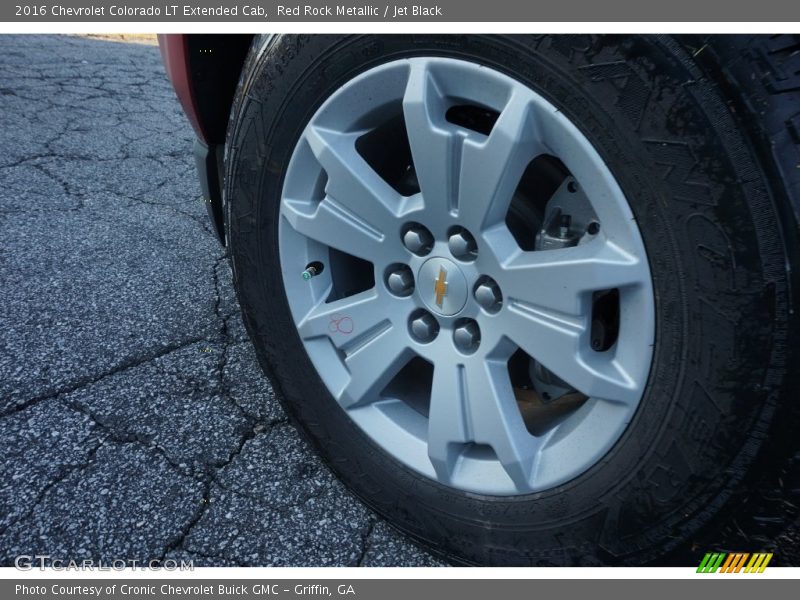 Red Rock Metallic / Jet Black 2016 Chevrolet Colorado LT Extended Cab
