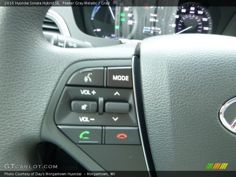 Pewter Gray Metallic / Gray 2016 Hyundai Sonata Hybrid SE