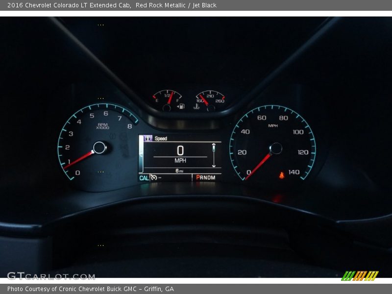 Red Rock Metallic / Jet Black 2016 Chevrolet Colorado LT Extended Cab