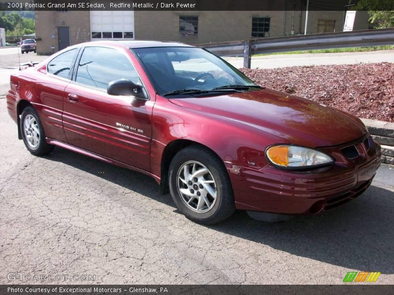 Redfire Metallic / Dark Pewter 2001 Pontiac Grand Am SE Sedan