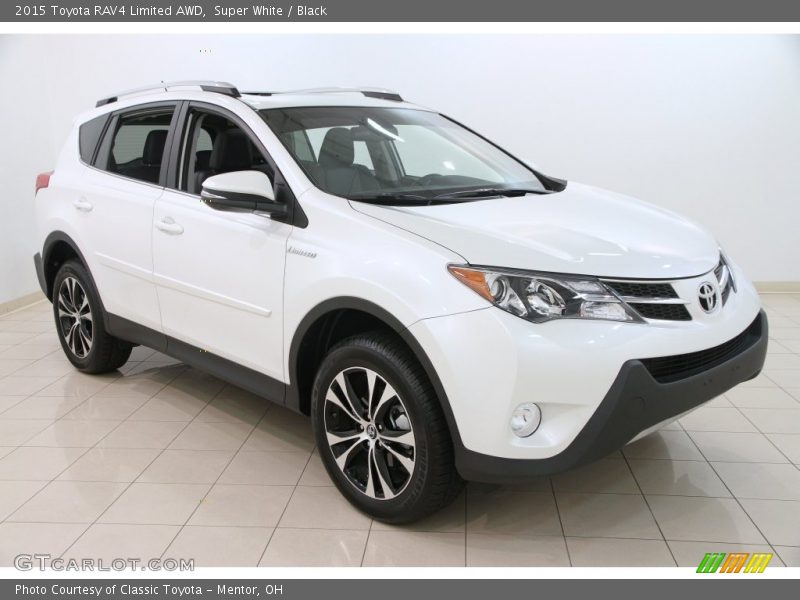 Super White / Black 2015 Toyota RAV4 Limited AWD
